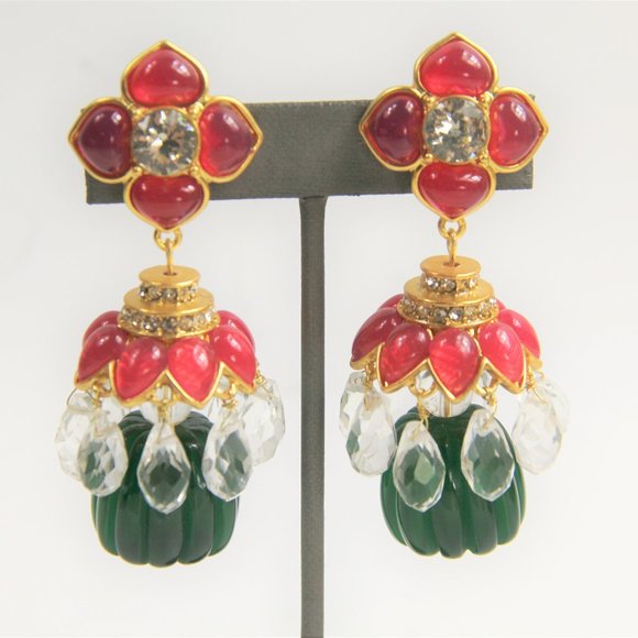 NEW! CATWALK JON Designer RUNWAY GRIPOIX STYLE DANGLE...